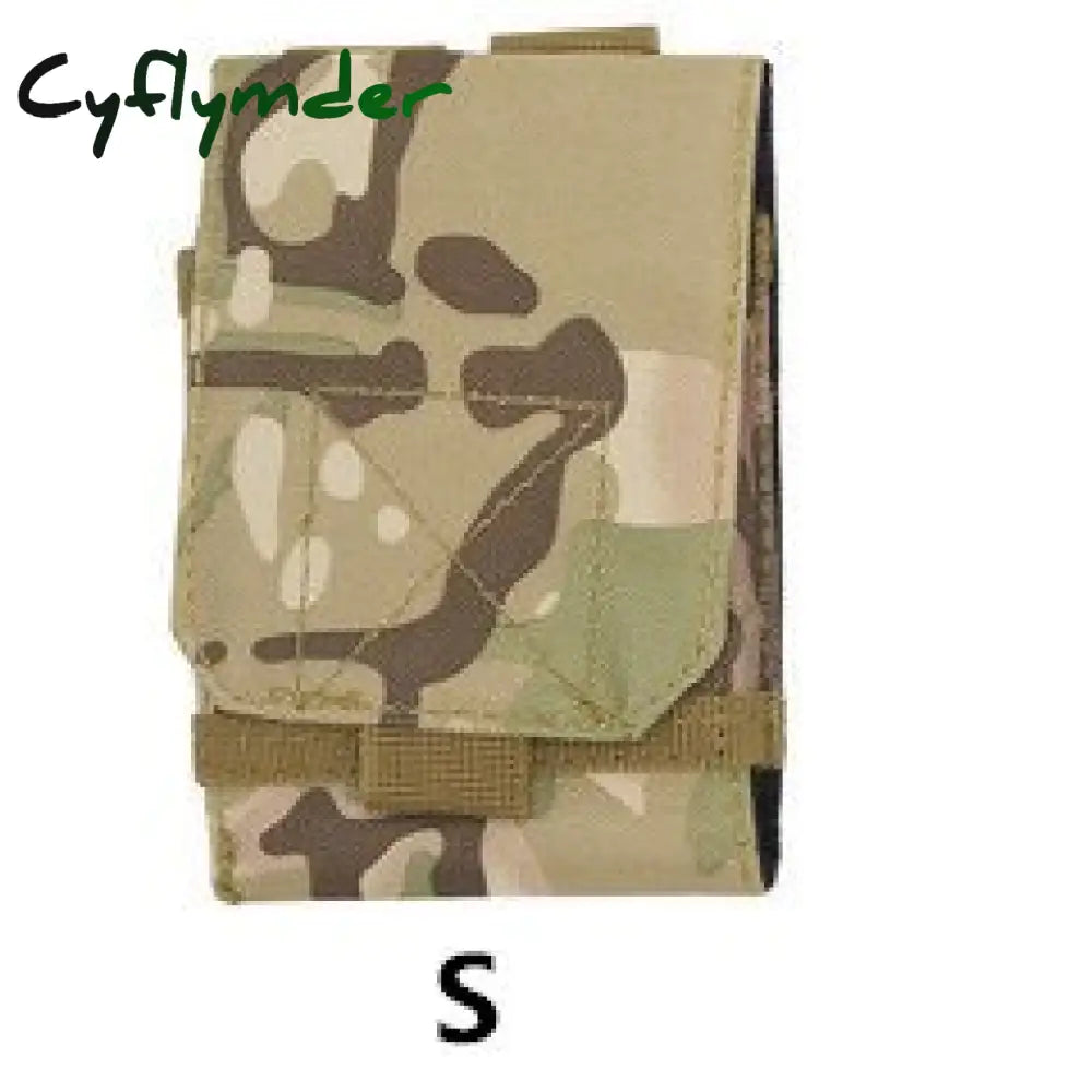 Cyflymder Outdoor Camouflage Bag Tactical Army Phone Holder Sport Waist Belt Case Waterproof Nylon