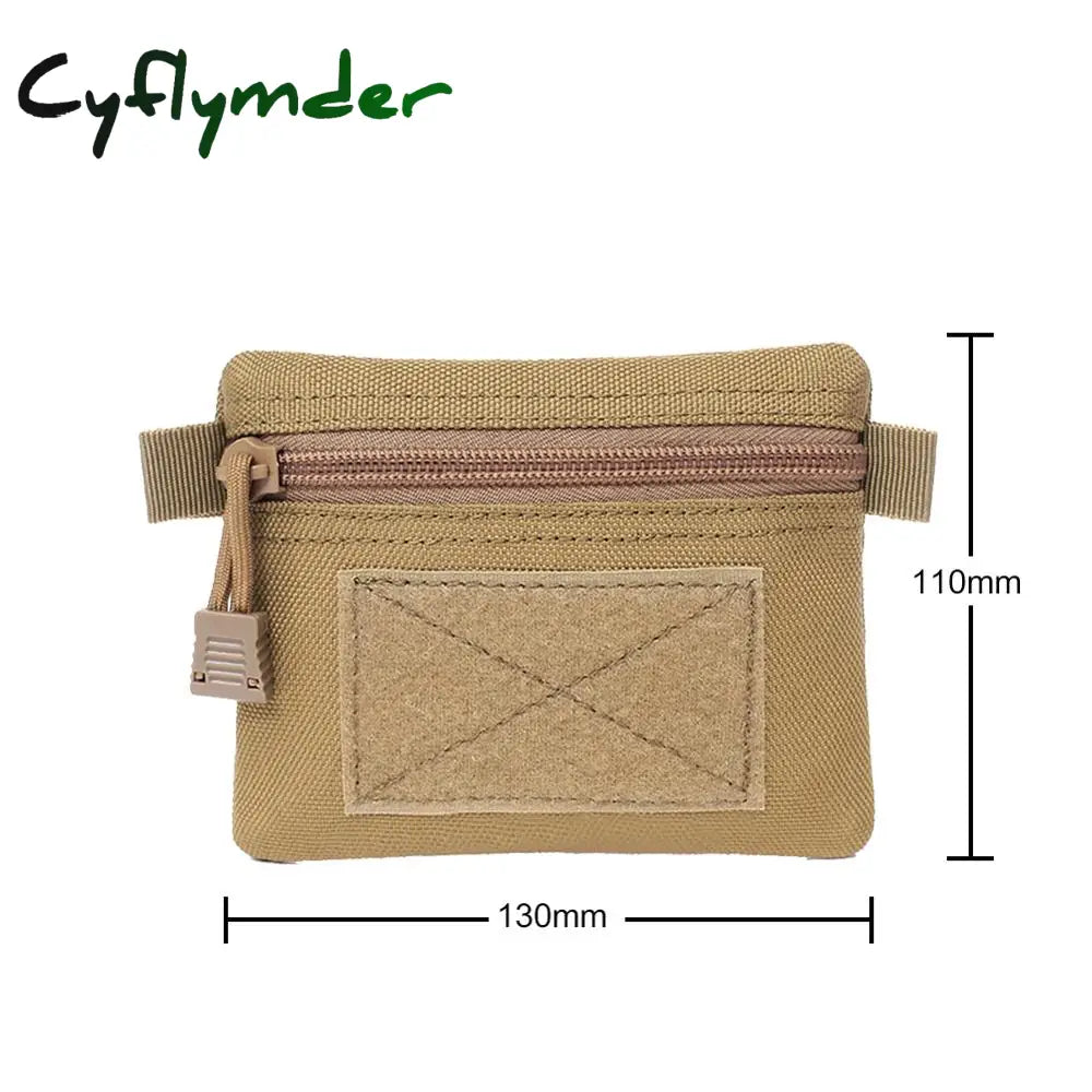 Cyflymder Outdoor Edc Molle Pouch Wallet Waterproof Portable Travel Zipper Waist Bag For Camping