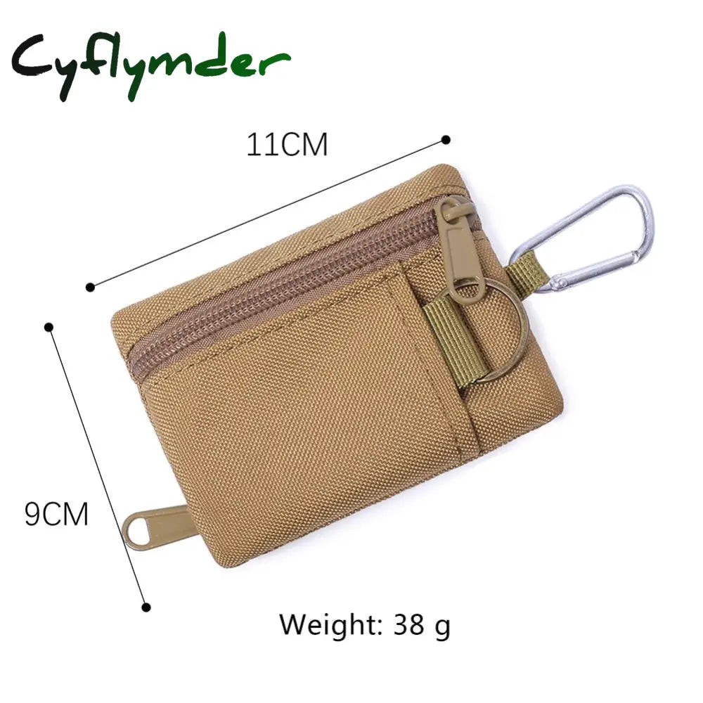 Cyflymder Outdoor Edc Molle Pouch Wallet Waterproof Portable Travel Zipper Waist Bag For Camping