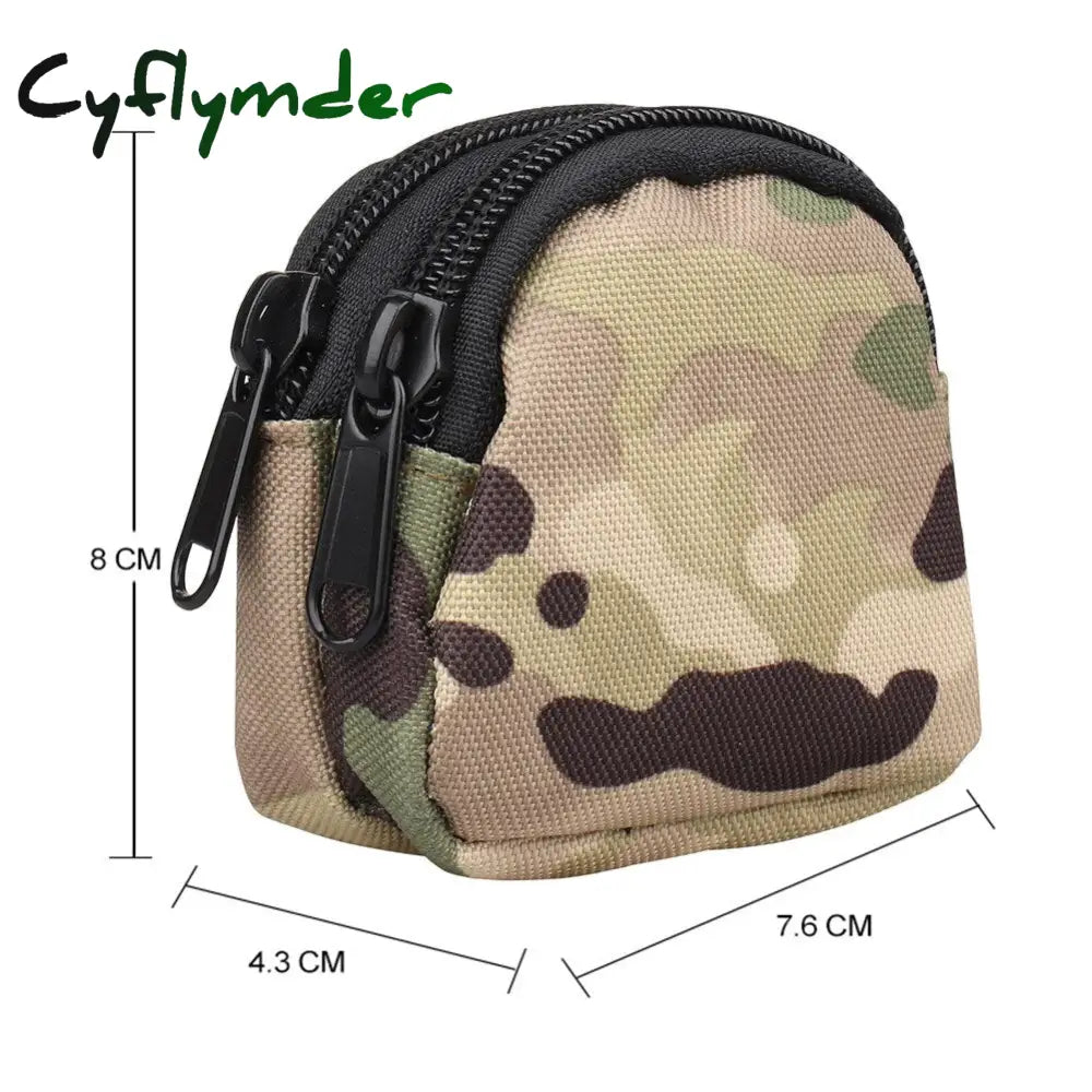 Cyflymder Outdoor Edc Molle Pouch Wallet Waterproof Portable Travel Zipper Waist Bag For Camping