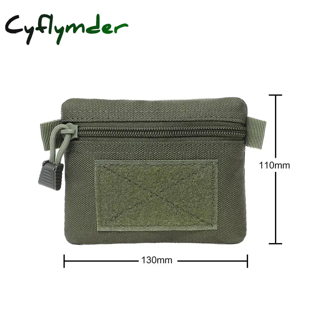 Cyflymder Outdoor Edc Molle Pouch Wallet Waterproof Portable Travel Zipper Waist Bag For Camping