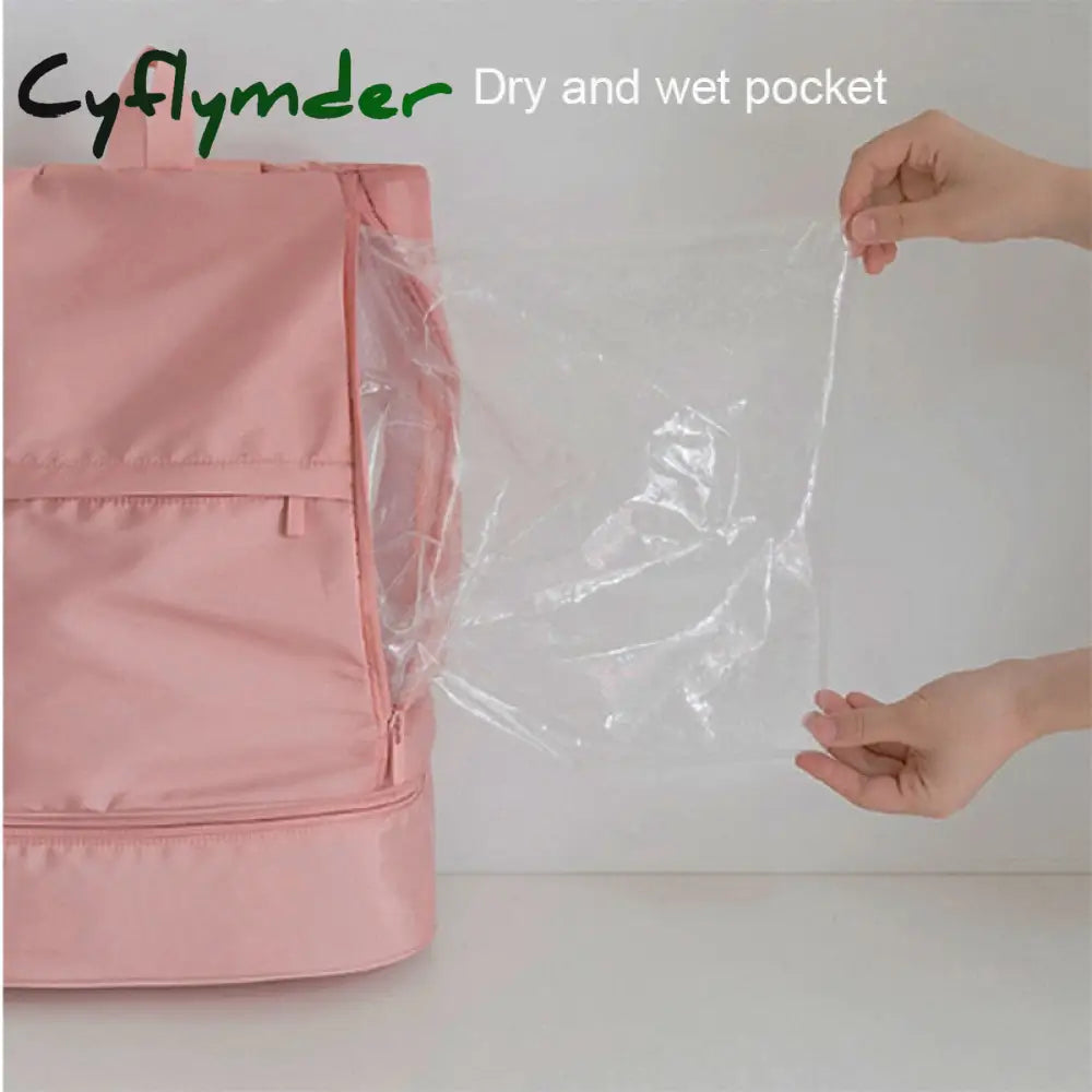 Cyflymder Outdoor Gym Backpack Dry Wet Seperation Bag Swimming Fitness Bags For Women With Shoes