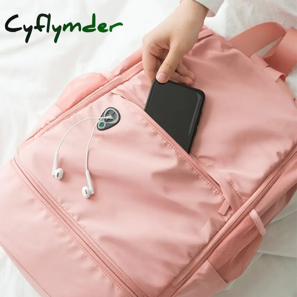 Cyflymder Outdoor Gym Backpack Dry Wet Seperation Bag Swimming Fitness Bags For Women With Shoes