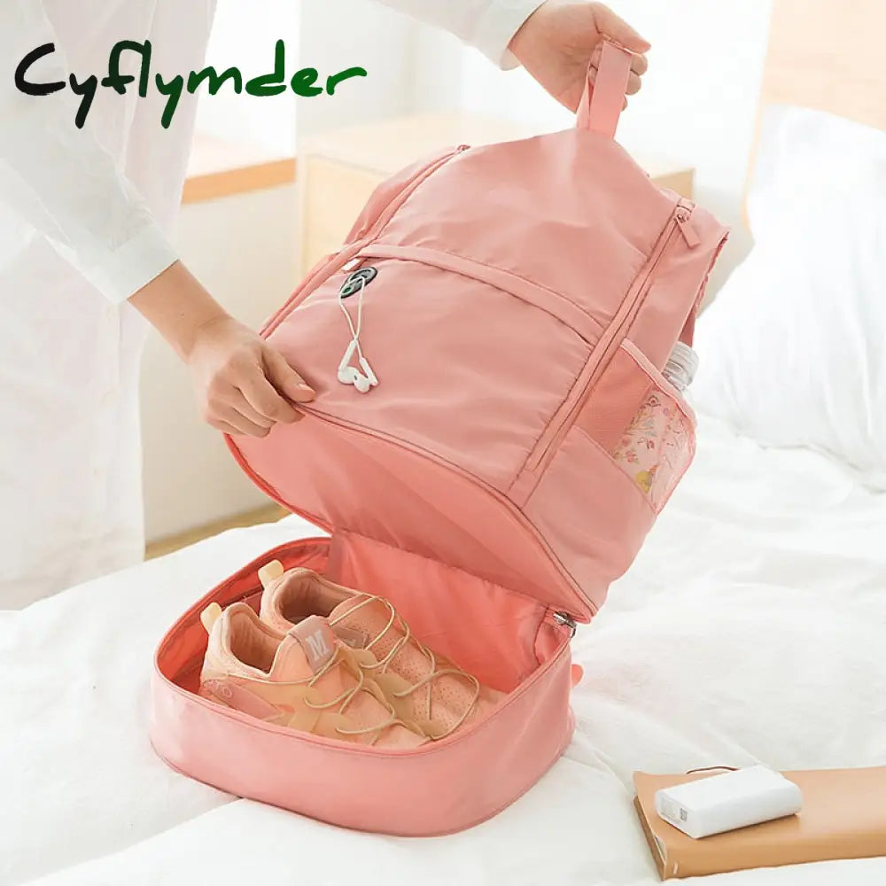 Cyflymder Outdoor Gym Backpack Dry Wet Seperation Bag Swimming Fitness Bags For Women With Shoes