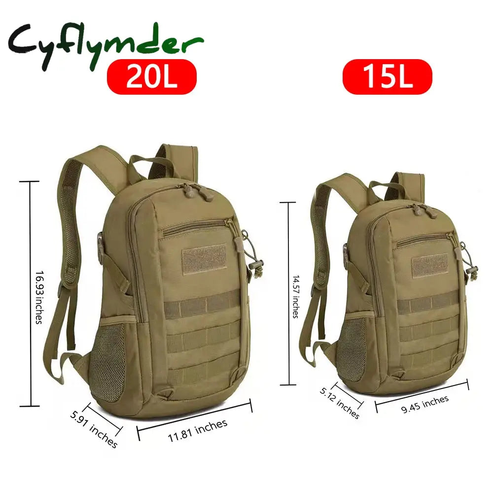 Cyflymder Outdoor Tactical Backpack Military Rucksacks Men 15L 20L Waterproof Sport Travel