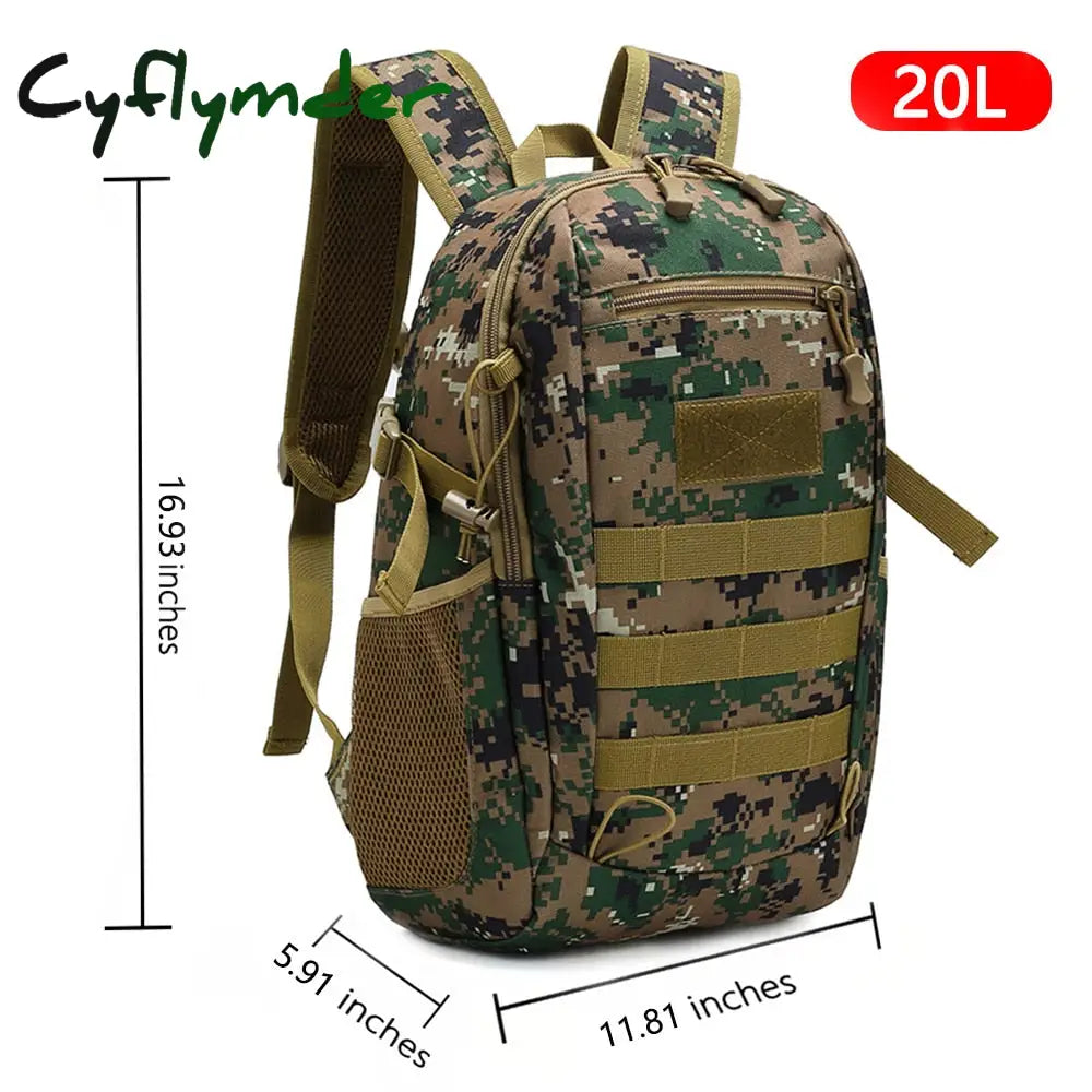 Cyflymder Outdoor Tactical Backpack Military Rucksacks Men 15L 20L Waterproof Sport Travel