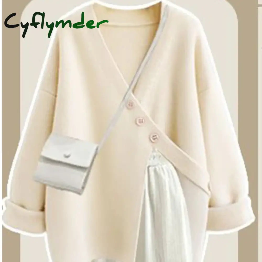 Cyflymder outfit inspo winter Autumn Oversize Cardigan Set Women New Loose Knitted Sweater Women Slim Versatile Casual