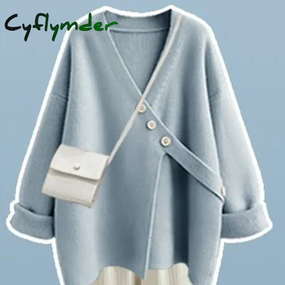 Cyflymder outfit inspo winter Autumn Oversize Cardigan Set Women New Loose Knitted Sweater Women Slim Versatile Casual