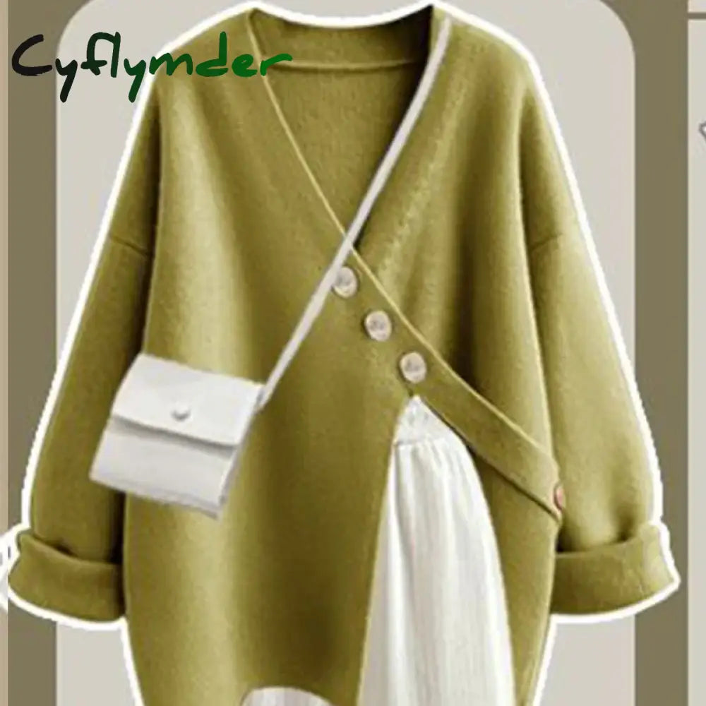 Cyflymder outfit inspo winter Autumn Oversize Cardigan Set Women New Loose Knitted Sweater Women Slim Versatile Casual
