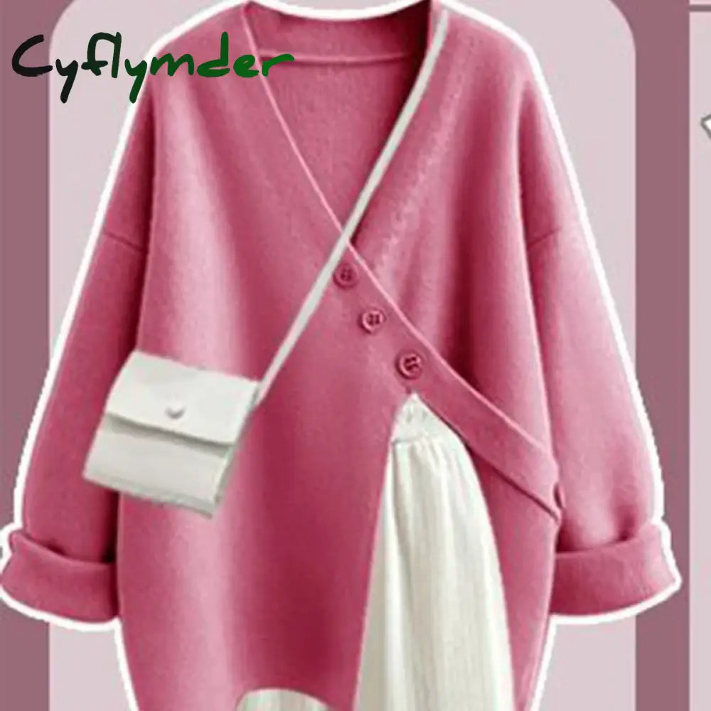Cyflymder outfit inspo winter Autumn Oversize Cardigan Set Women New Loose Knitted Sweater Women Slim Versatile Casual