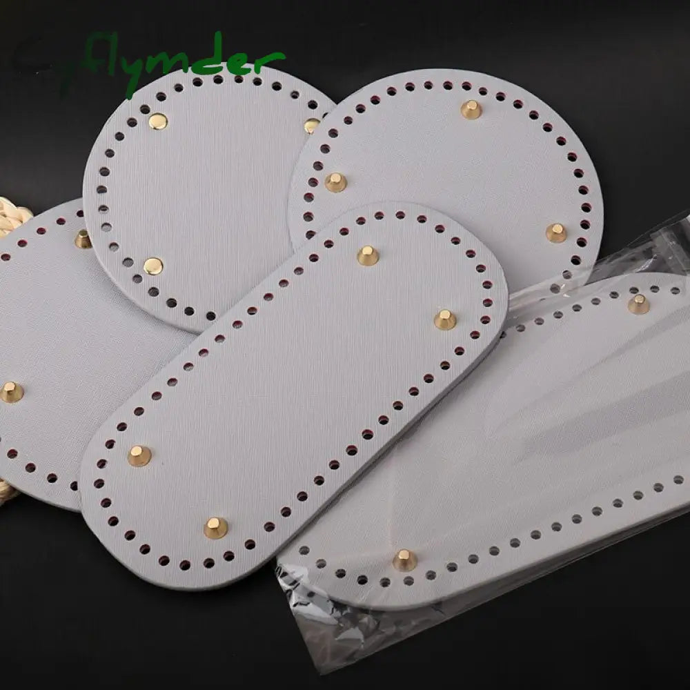 Cyflymder Oval /Round Bottom For Knitted Bag Leather Accessories Handmade With Holes Diy Crochet