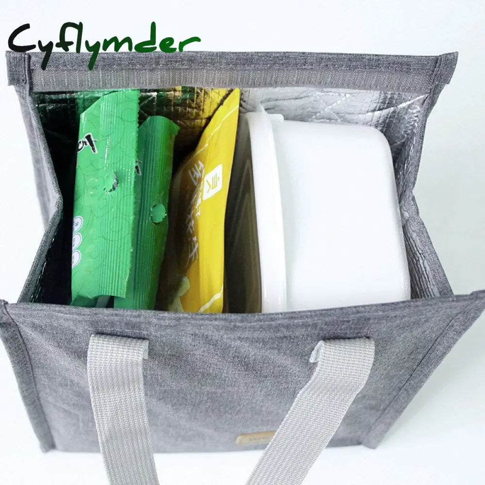 Cyflymder Oxford Cloth Handheld Lunch Box Bags High Capacity Food Drink Heat Preservation