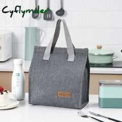 Cyflymder Oxford Cloth Handheld Lunch Box Bags High Capacity Food Drink Heat Preservation