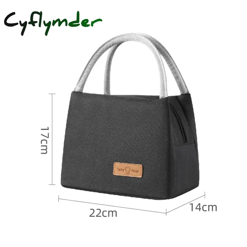 Cyflymder Oxford Cloth Handheld Lunch Box Bags High Capacity Food Drink Heat Preservation