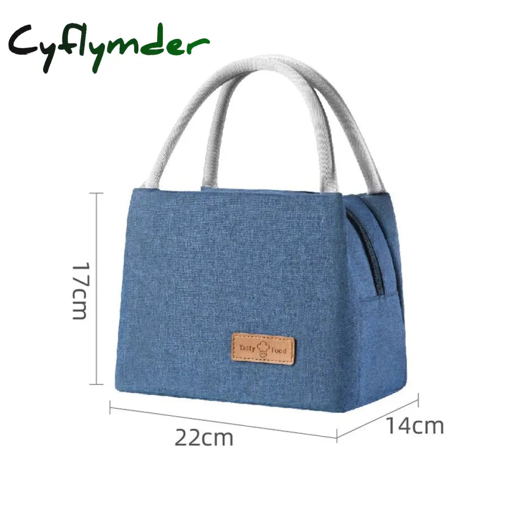 Cyflymder Oxford Cloth Handheld Lunch Box Bags High Capacity Food Drink Heat Preservation