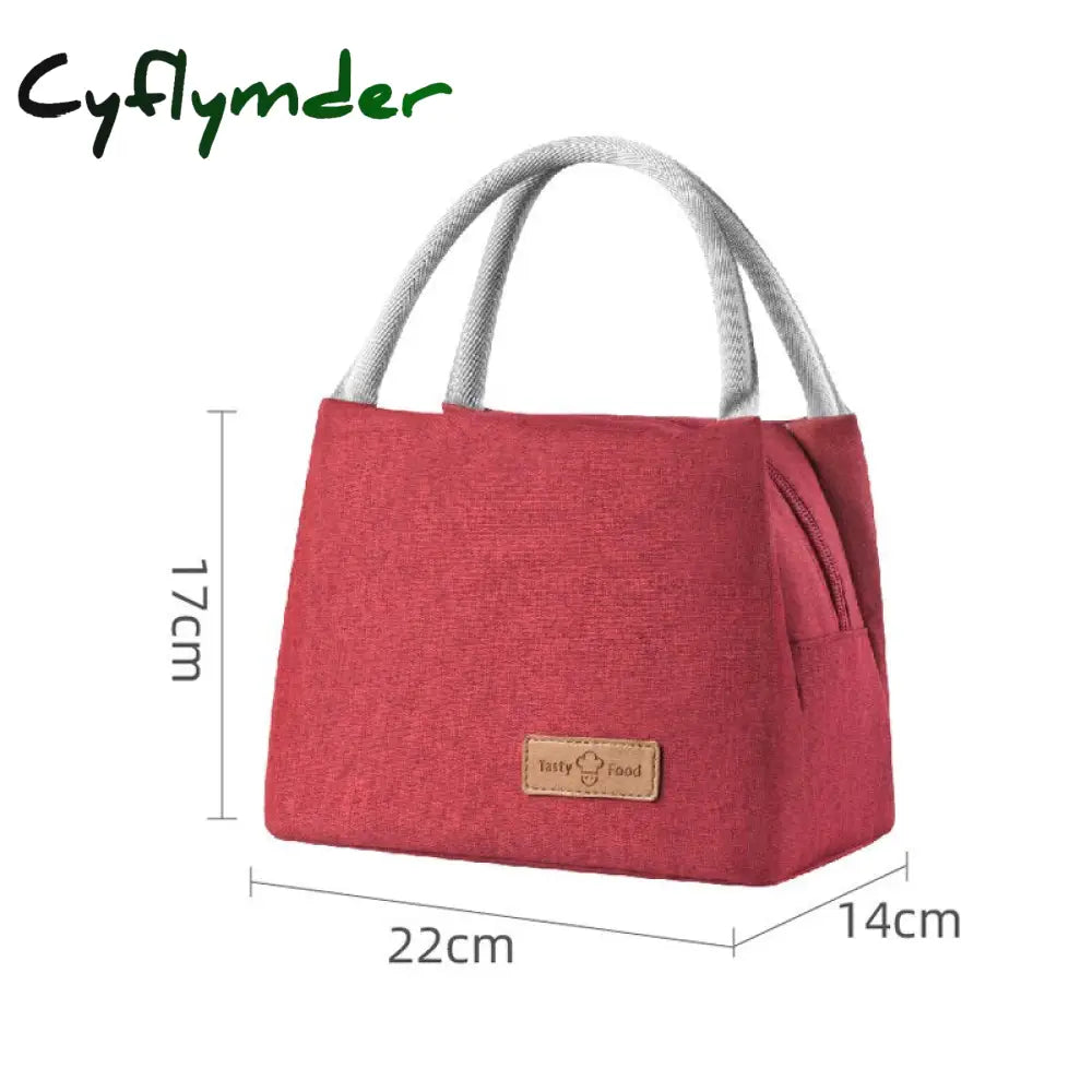 Cyflymder Oxford Cloth Handheld Lunch Box Bags High Capacity Food Drink Heat Preservation