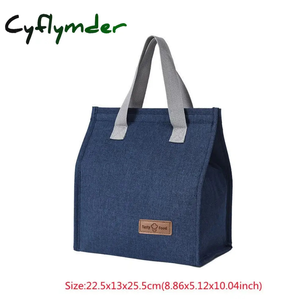 Cyflymder Oxford Cloth Handheld Lunch Box Bags High Capacity Food Drink Heat Preservation