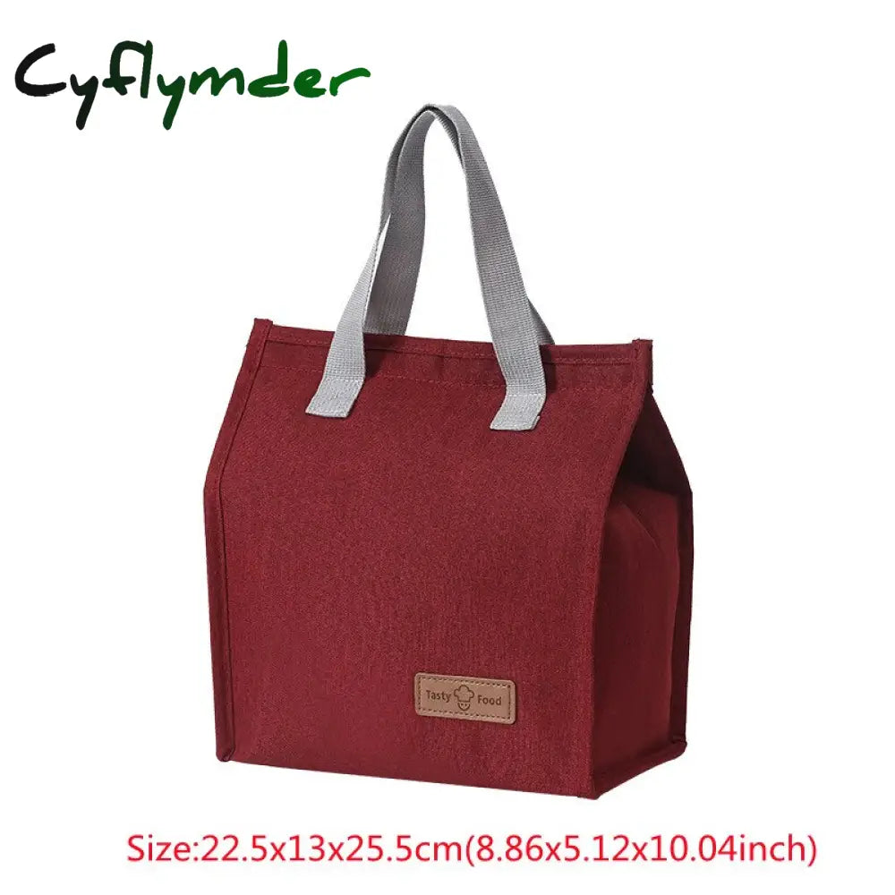 Cyflymder Oxford Cloth Handheld Lunch Box Bags High Capacity Food Drink Heat Preservation