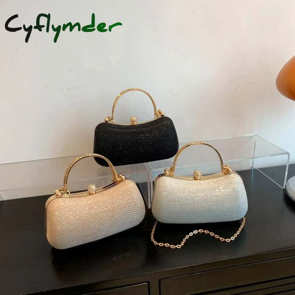 Cyflymder Party Diamond Clutch Purse Luxury For Women Wedding Women’s Purses Lady’s Bag Chain