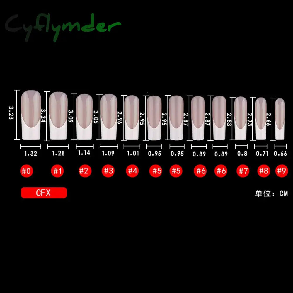 Cyflymder Pcs French Tips Press On Nails Medium Long Coffin Square Black White Matte Gloss Full