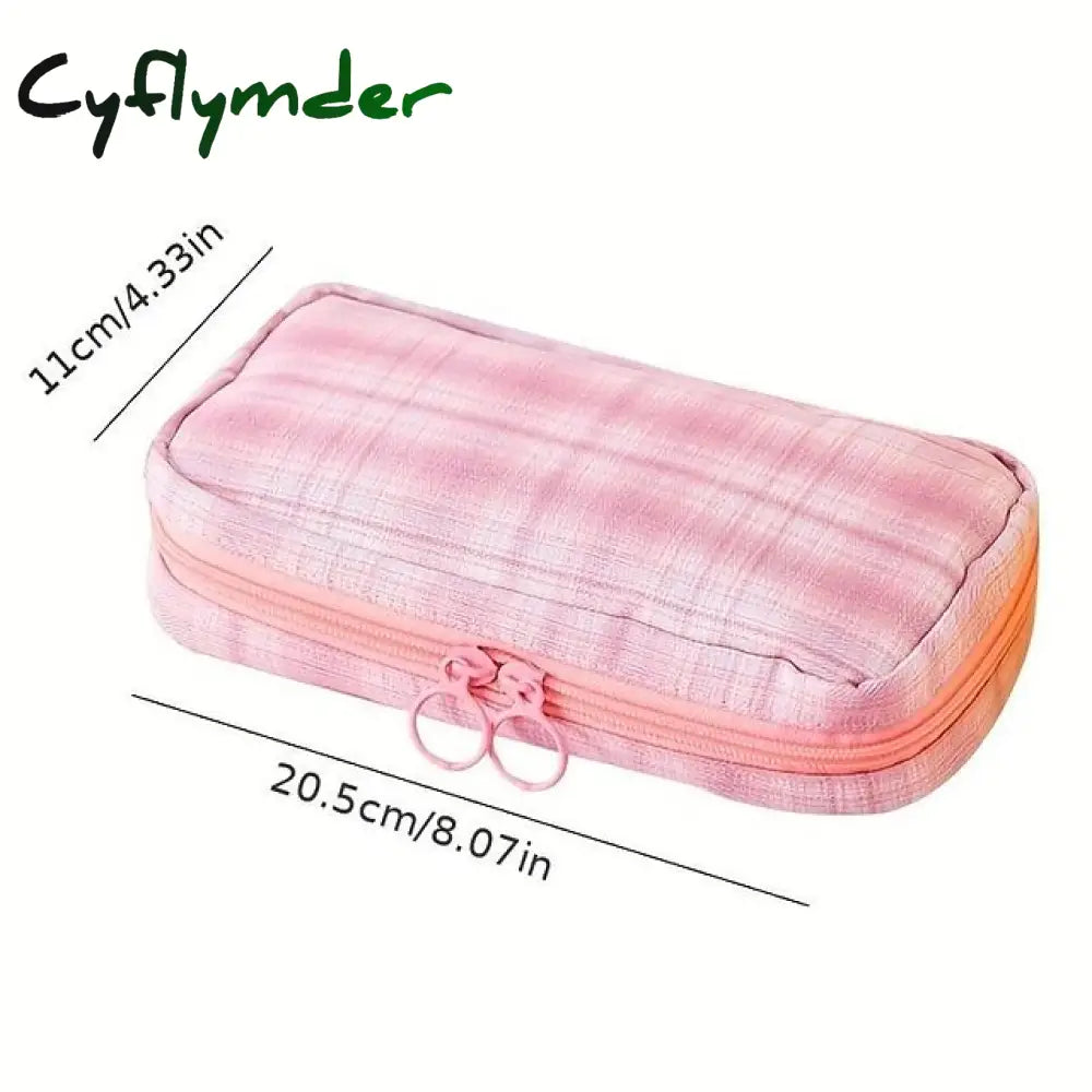 Cyflymder Pencil Case Pen Pouch Marker Bag Lightweight Wear-Resistant With Zipper Canvas For