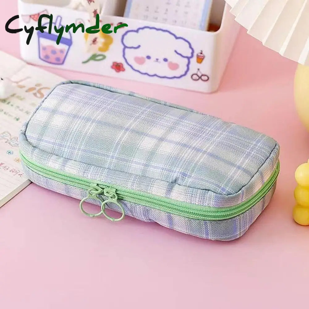 Cyflymder Pencil Case Pen Pouch Marker Bag Lightweight Wear-Resistant With Zipper Canvas For