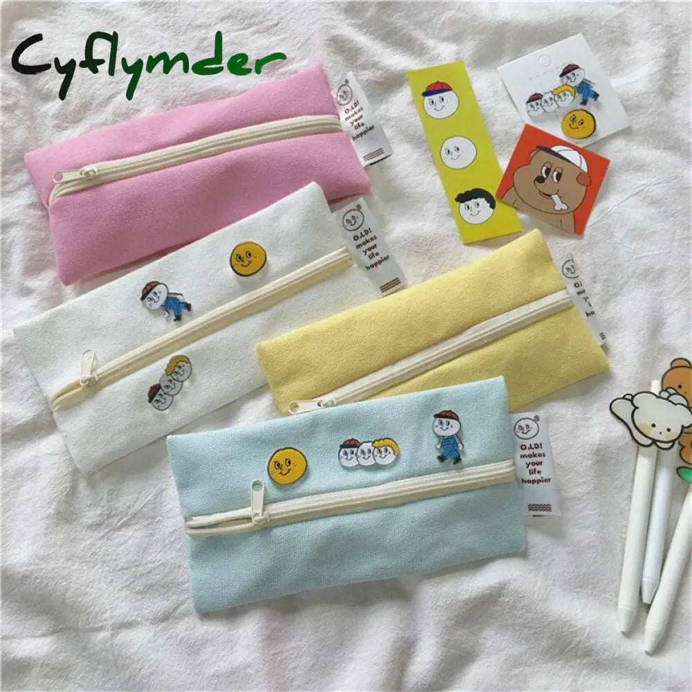 Cyflymder Pencil Cases Japanese Bags Organizer Pens Case Stationery For School Cute Office Items