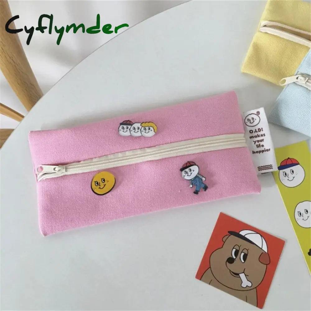 Cyflymder Pencil Cases Japanese Bags Organizer Pens Case Stationery For School Cute Office Items