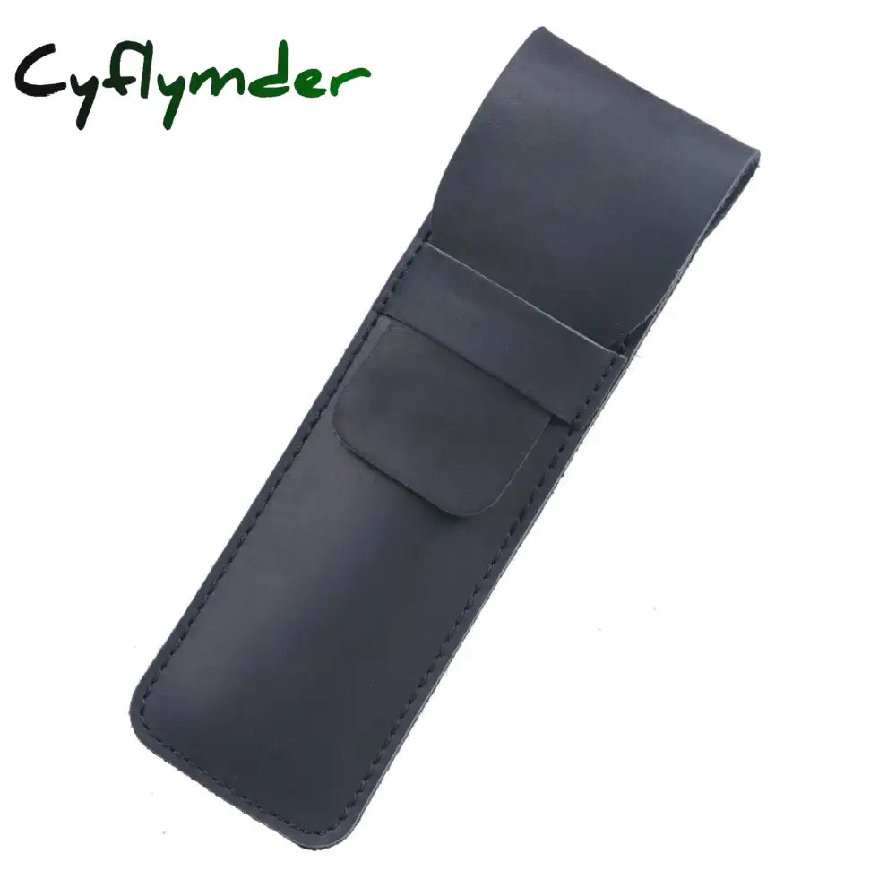 Cyflymder Personality Retro Handmade Leather Pencil Bag Fountain Pen Protective Cover Genuine Case