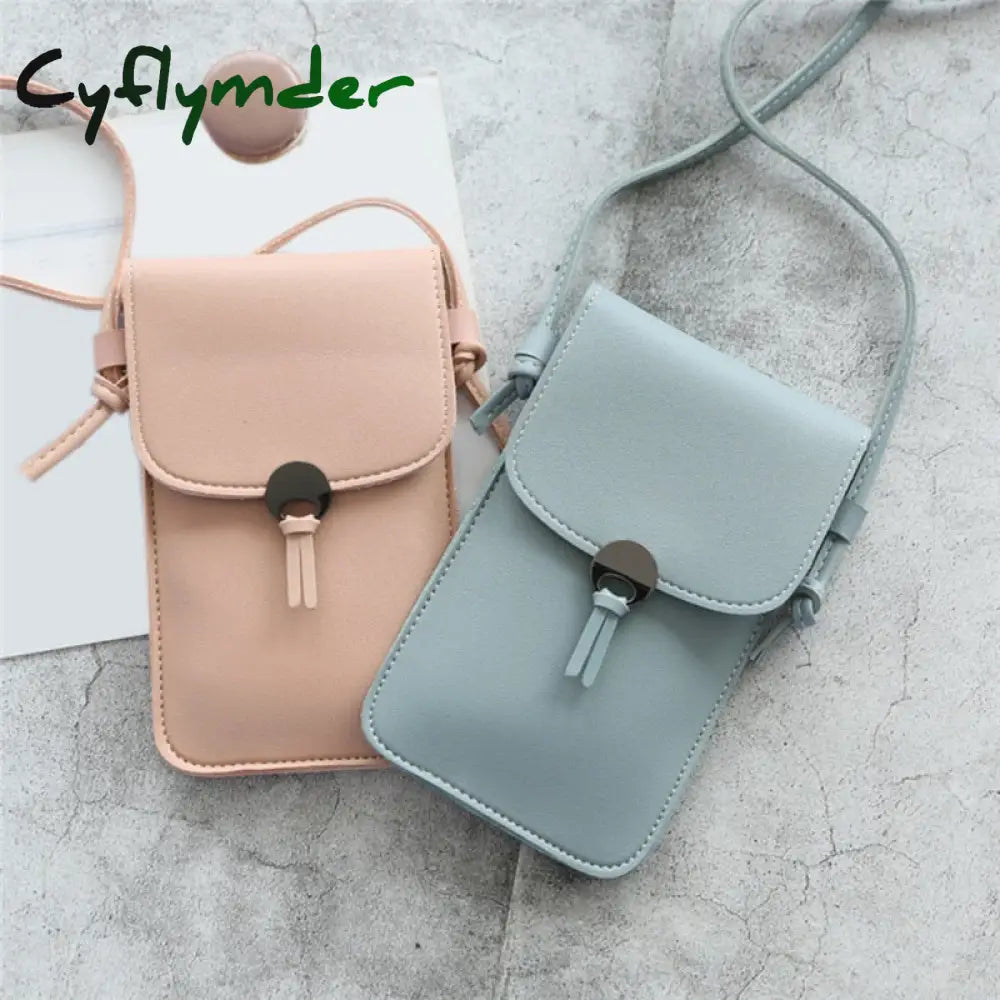 Cyflymder Phone Wallets Transparent Touch Screen Mobile Bag Pouch Women Purse Messenger Bags Small