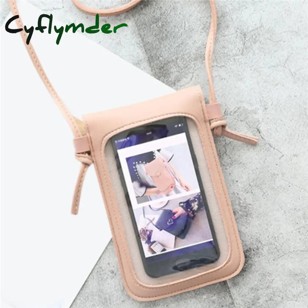 Cyflymder Phone Wallets Transparent Touch Screen Mobile Bag Pouch Women Purse Messenger Bags Small