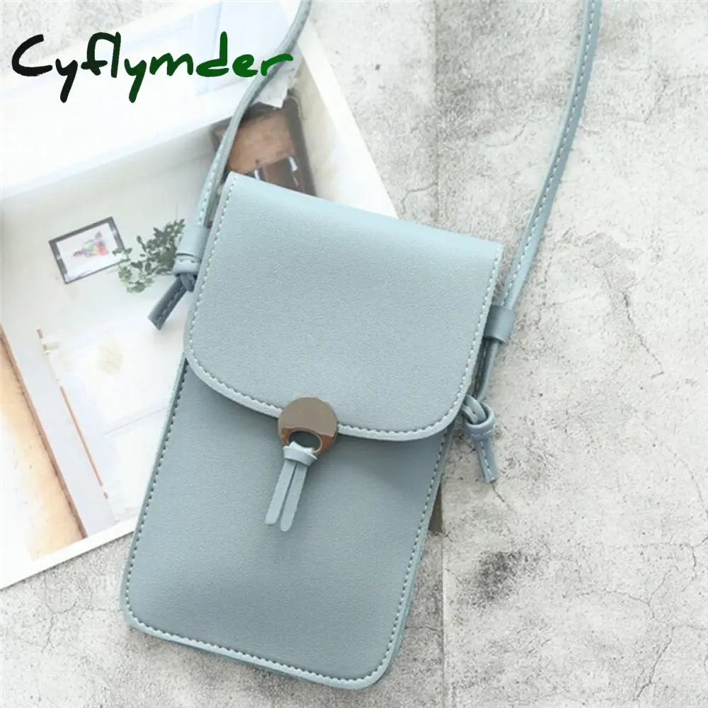 Cyflymder Phone Wallets Transparent Touch Screen Mobile Bag Pouch Women Purse Messenger Bags Small