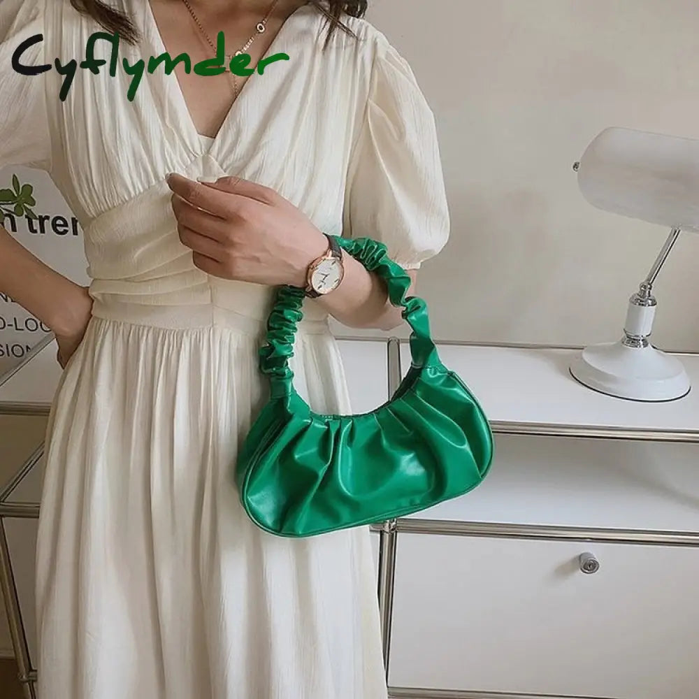 Cyflymder Pleated Cloud Handlebags For Women Shoulder Bags Leisure Armpit Bag Shopping New Trend