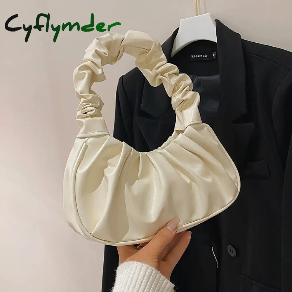 Cyflymder Pleated Cloud Handlebags For Women Shoulder Bags Leisure Armpit Bag Shopping New Trend