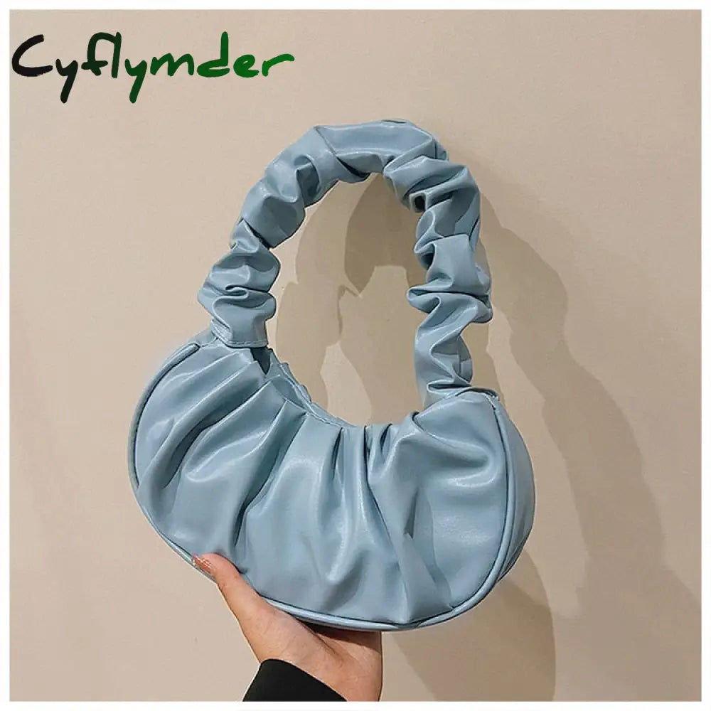 Cyflymder Pleated Cloud Handlebags For Women Shoulder Bags Leisure Armpit Bag Shopping New Trend