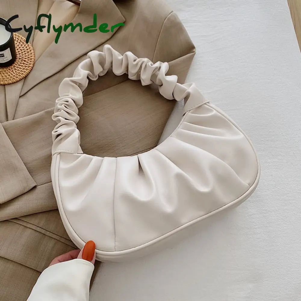 Cyflymder Pleated Cloud Handlebags For Women Shoulder Bags Leisure Armpit Bag Shopping New Trend