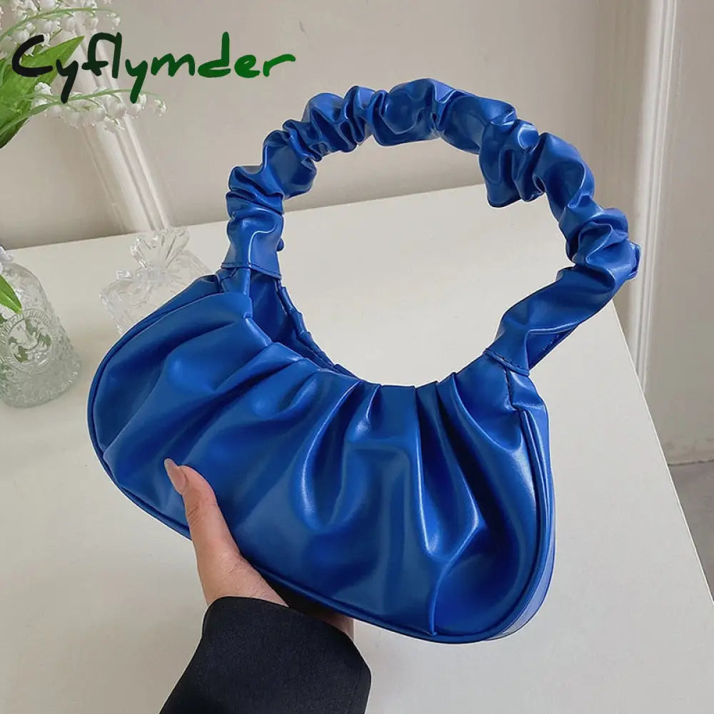 Cyflymder Pleated Cloud Handlebags For Women Shoulder Bags Leisure Armpit Bag Shopping New Trend