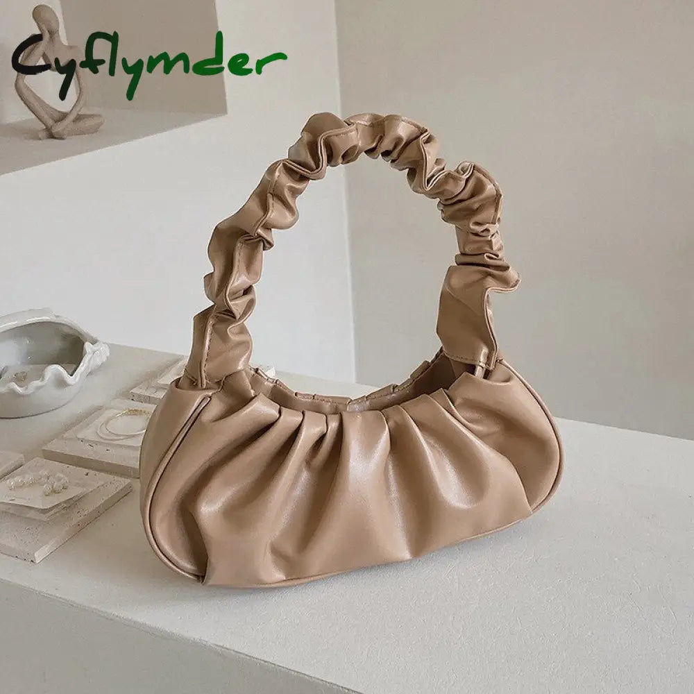 Cyflymder Pleated Cloud Handlebags For Women Shoulder Bags Leisure Armpit Bag Shopping New Trend