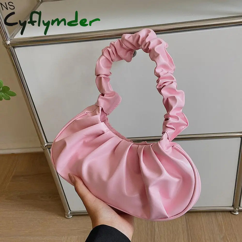 Cyflymder Pleated Cloud Handlebags For Women Shoulder Bags Leisure Armpit Bag Shopping New Trend