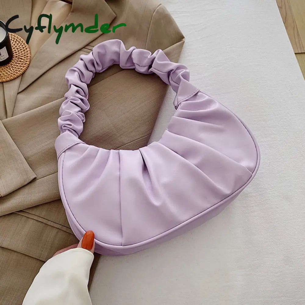 Cyflymder Pleated Cloud Handlebags For Women Shoulder Bags Leisure Armpit Bag Shopping New Trend