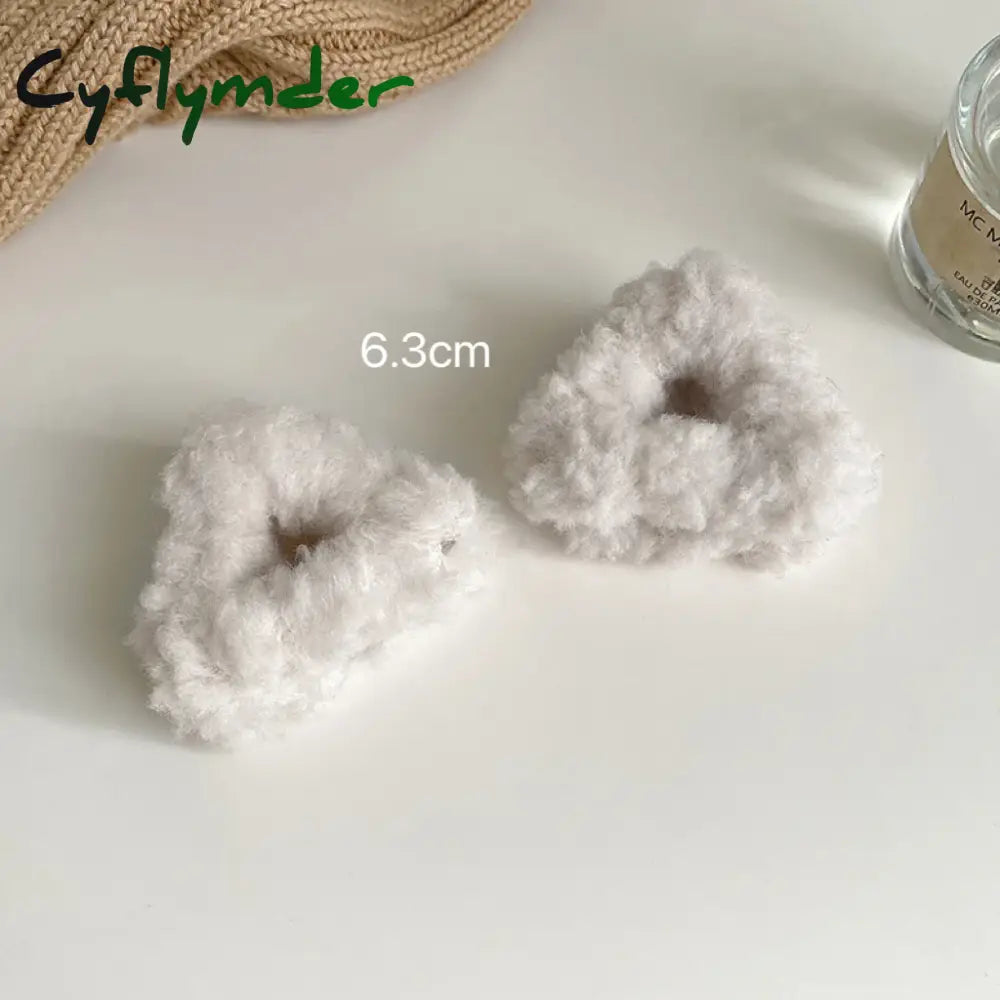 Cyflymder Plush Cat Ears Hair Clips For Women Girls Lamb Cashmere Hairpin Forehead Bangs Clip Fluffy Children New