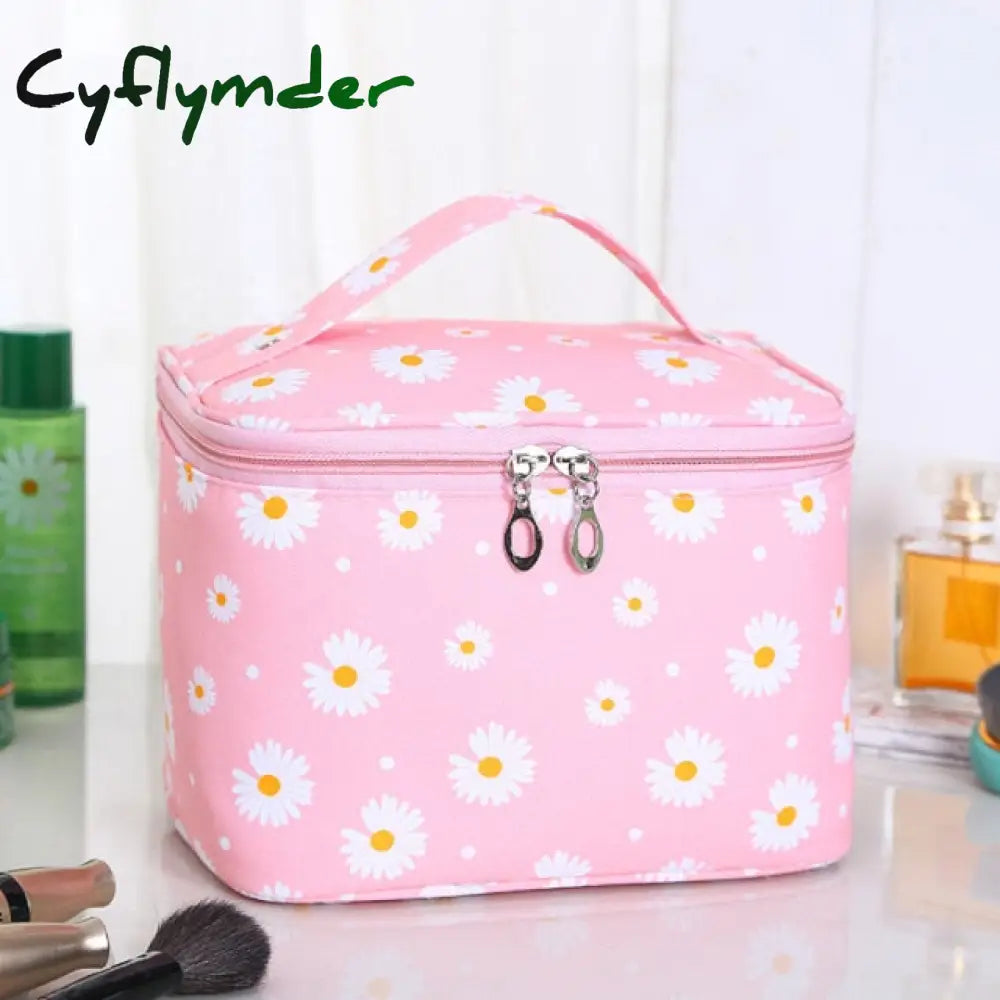 Cyflymder Polyester Multifunction Women Cosmetic Bag Travel Toiletries Storage Organize Handbag