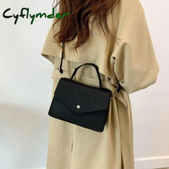 Cyflymder Popular Women Solid Color Handbags New Fashion Shoulder Bags Non-Woven Fabric Crossbody