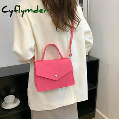 Cyflymder Popular Women Solid Color Handbags New Fashion Shoulder Bags Non-Woven Fabric Crossbody