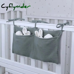 Cyflymder Portable Baby Crib Storage Bag Nappy Organizer Multifunctional Newborn Bed Headboard