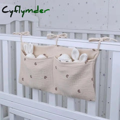 Cyflymder Portable Baby Crib Storage Bag Nappy Organizer Multifunctional Newborn Bed Headboard