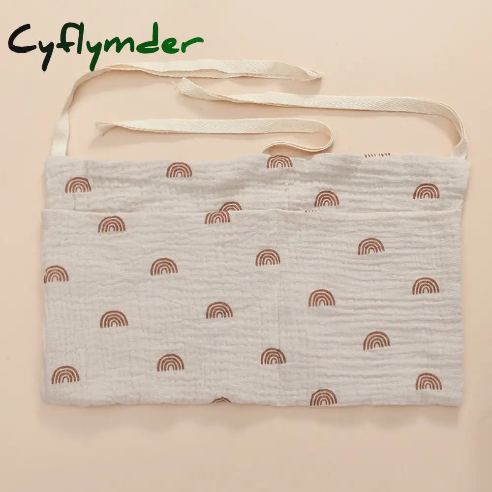 Cyflymder Portable Baby Crib Storage Bag Nappy Organizer Multifunctional Newborn Bed Headboard