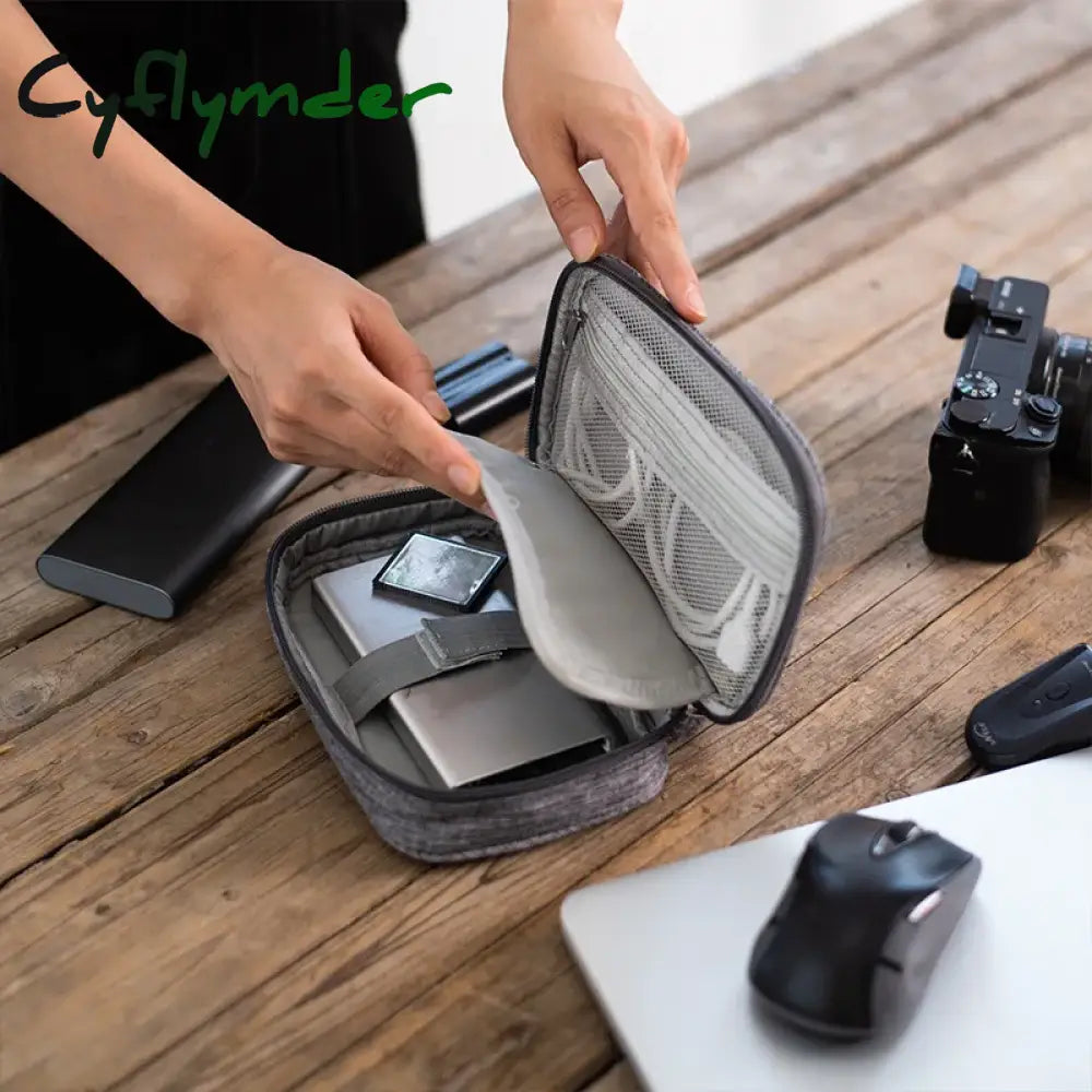 Cyflymder Portable Cable Digital Storage Bags Organizer Usb Gadgets Wires Charger Power Battery