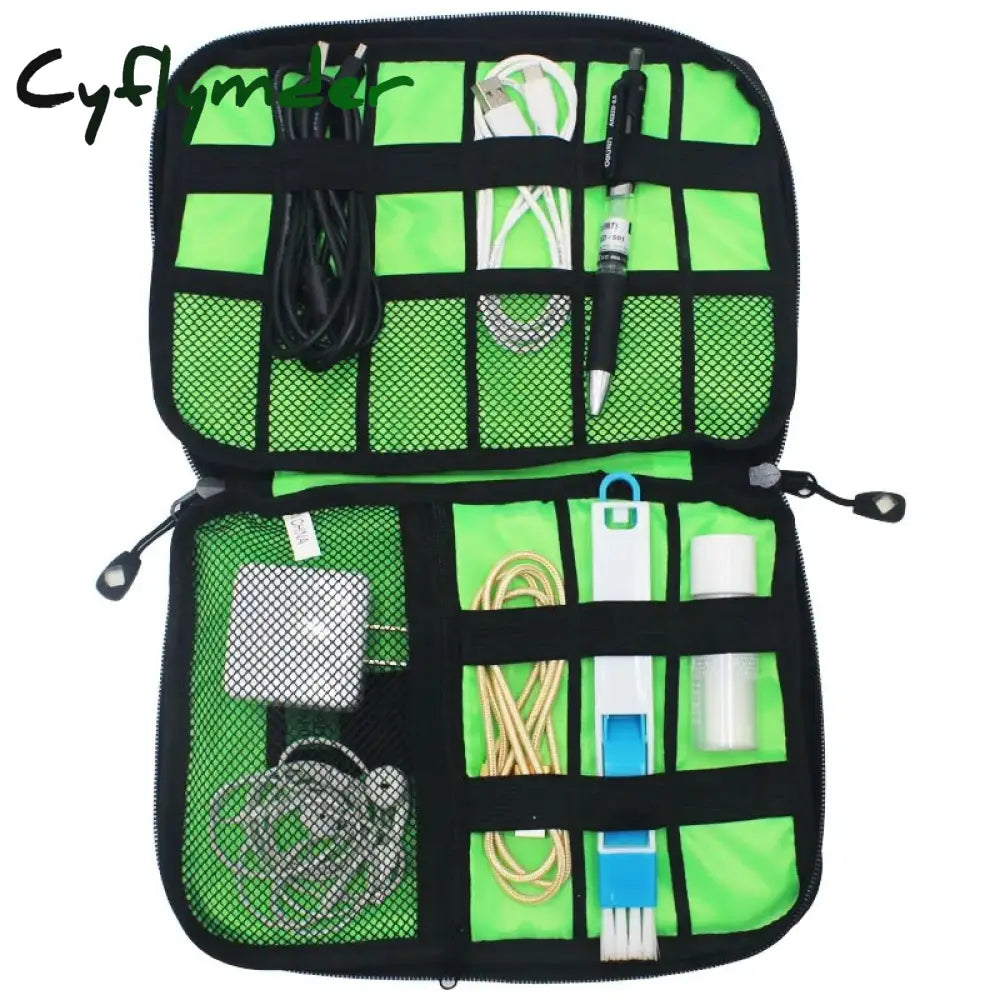 Cyflymder Portable Cable Organizer Bag Travel Digital Electronic Accessories Storage Usb Charger