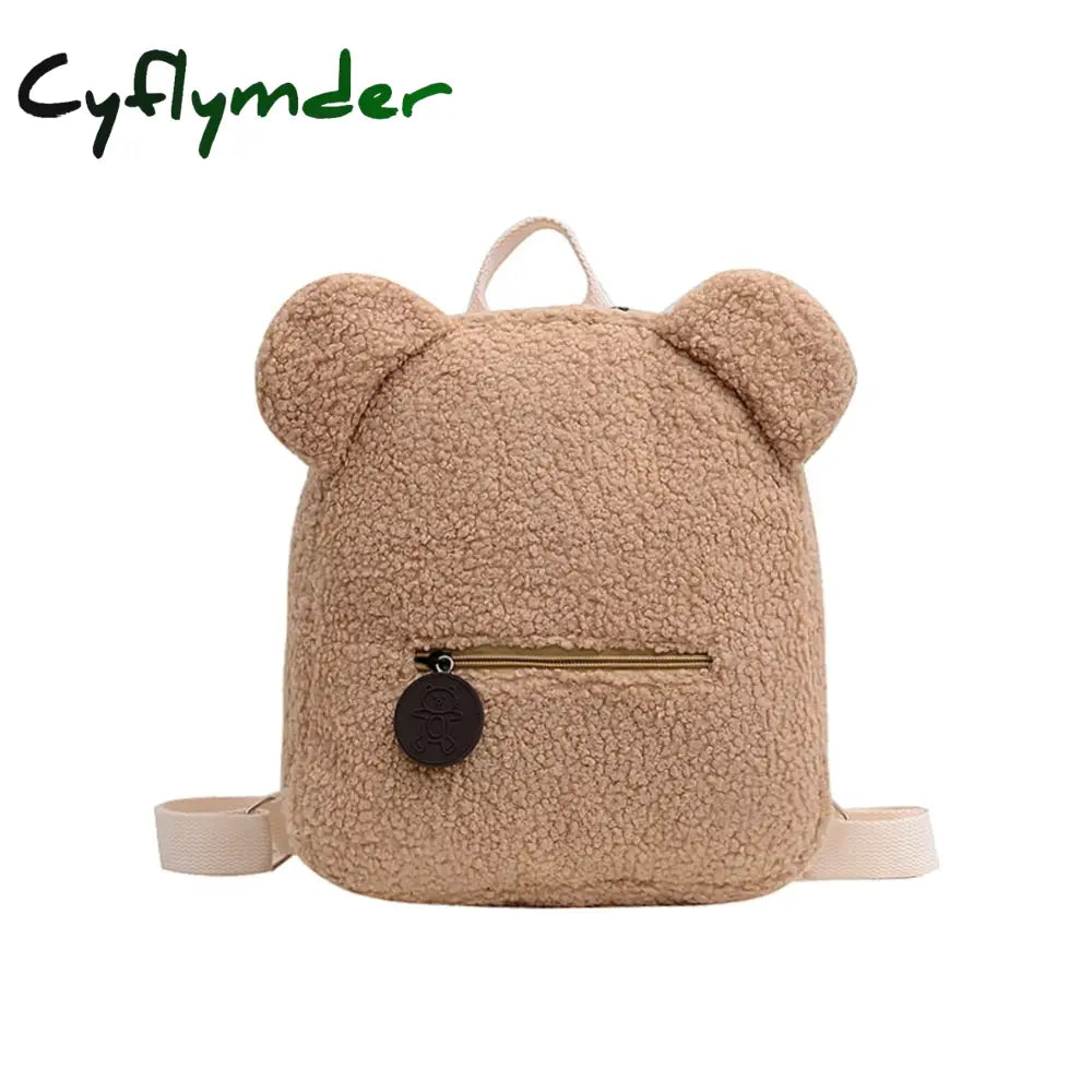 Cyflymder Portable Children Travel Shopping Rucksacks Casual Autumn Winter Lamb Fleece Women’s